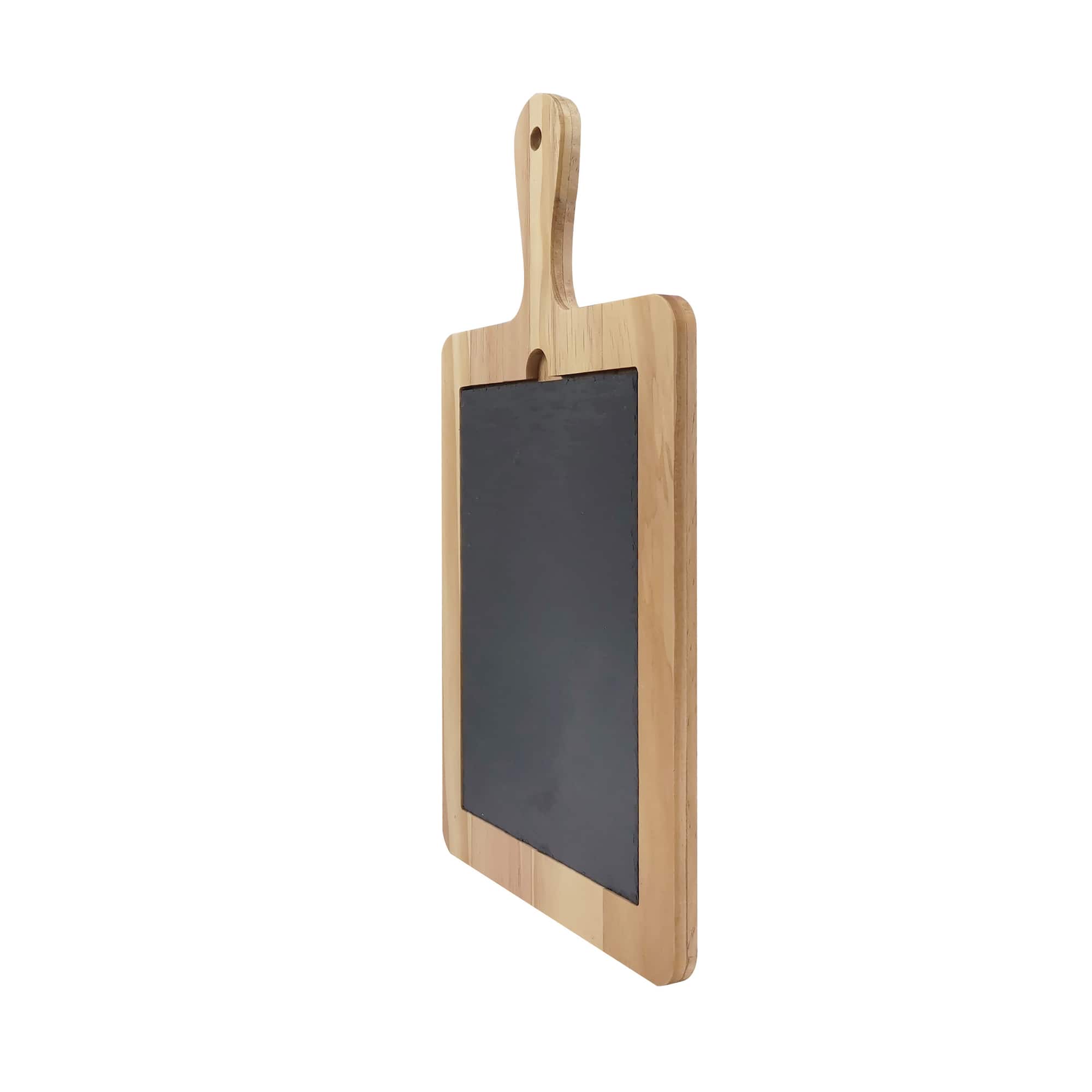 6 Pack: 14" Pinewood & Slate Cutting Board with Removable Insert by Make Market®